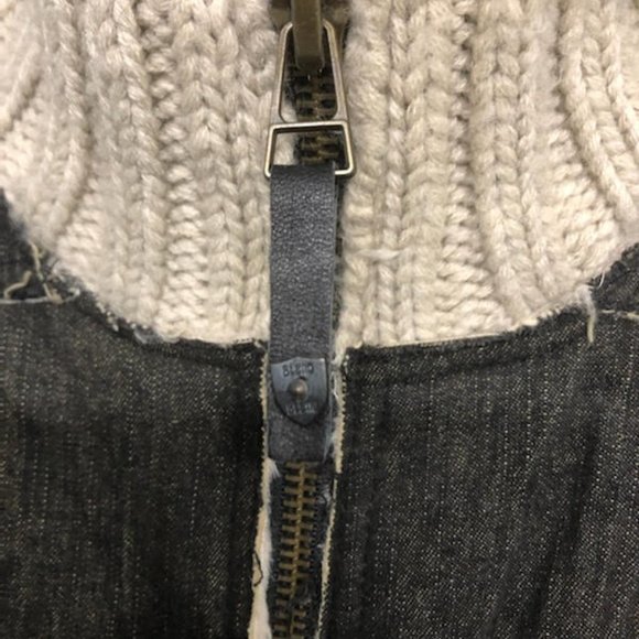 BLEND BRAND DENIM CHIC LUXE SWEATER KNIT JACKET SIZE LARGE - Picture 4 of 10